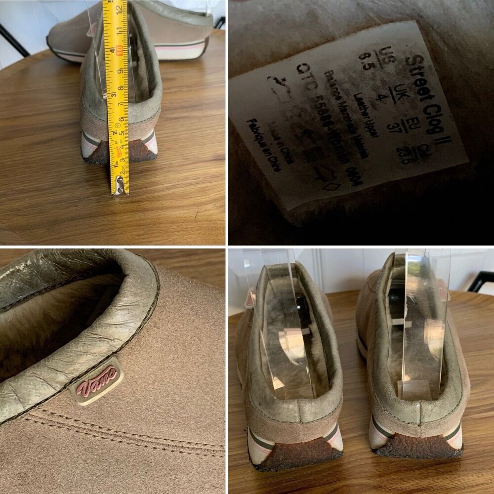 Womens Vans Suede Street Clog II Shoes Size 8.5 Slip-On Beige - Picture 11 of 16